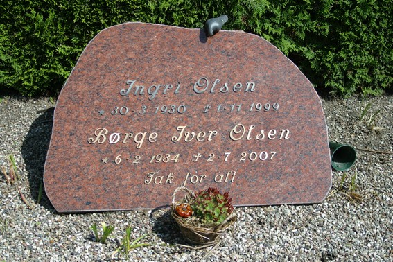 Billede af gravsten på Korsør Kirkegård