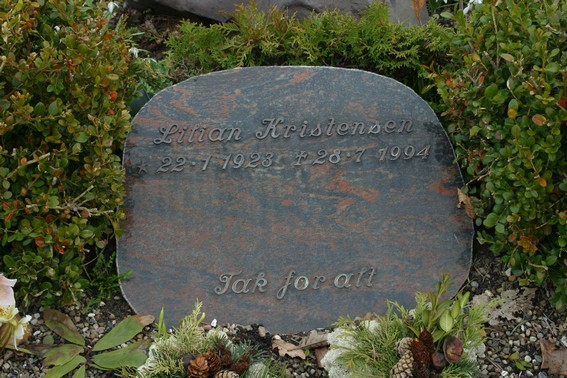 Billede af gravsten på Korsør Kirkegård